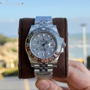 Meteorite facet "GMT" red stripes and black ring